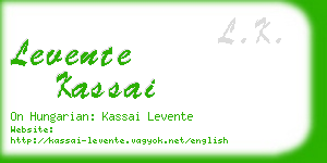 levente kassai business card